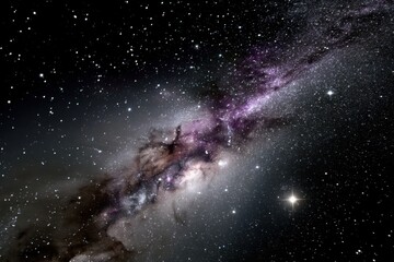 Fototapeta premium A breathtaking cosmic landscape teeming with stars and swirling galaxies, illustrating the vastness of space and the beauty of the universe's endless mysteries and wonders waiting to be discovered.