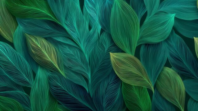 Leaves gently swaying across surface