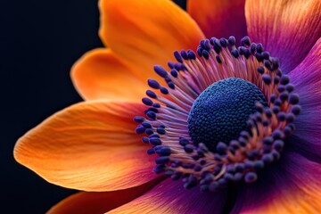 Close-up view of a vibrant flower's center.