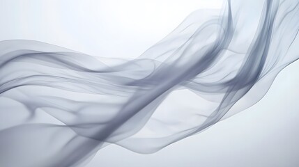 Obraz premium Abstract Gray Fabric Flowing Swirls Elegant Drape