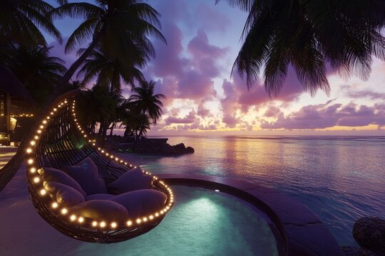 Tropical Beach Sunset Retreat