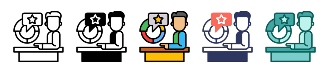 Manager Review multiple icon