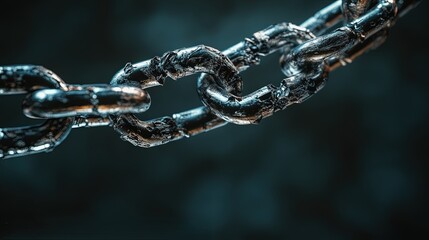 Broken Metal Chain Link