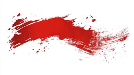Grunge shaped brushed flag of Indonesia, isolated on white background, in style of vector. 