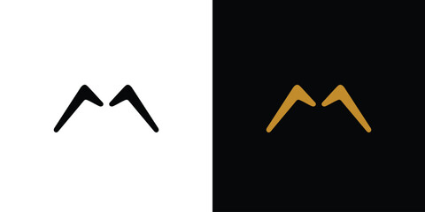 Modern and Unique letter M initials logo design