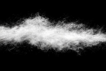 Abstract white cloud on black background