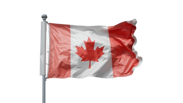 Canadian flag isolated on transpraent png