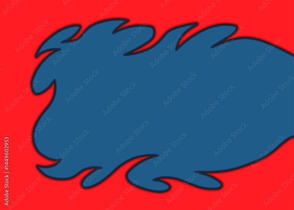 Poster framed background with flame pattern and with some copy space area