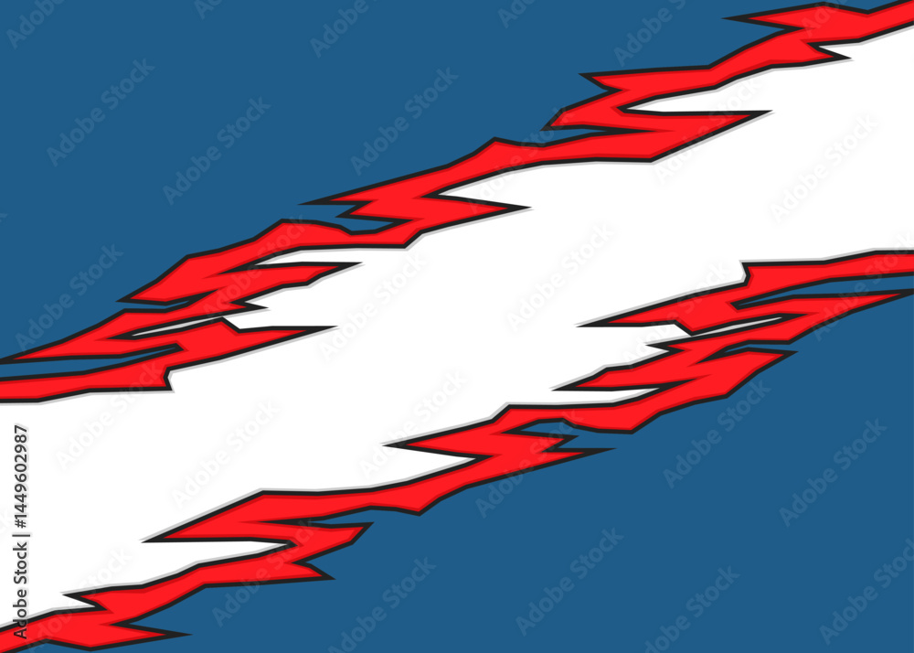 Poster abstract background with reflective geometric jagged line pattern and with some copy space area