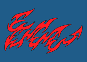 Minimalist background with flame pattern. Tribal tattoo pattern