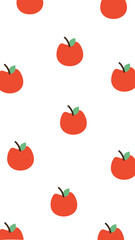 Apple pattern wallpaper template design. Summer, fresh, food concepts. Flat decorative vector design isolated illustration. 