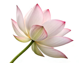 single blooming lotus flower with soft gradient petals