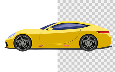 Fototapeta premium a car flat illustration with watercolor&nbsp;style