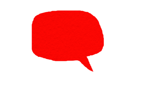 Red paper cut speech bubble, chat symbol with speech bubbles, cartoon style speech bubbles PNG transparent - Powered by Adobe