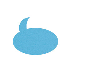 Light blue paper cut into speech bubbles, chat symbol with speech bubbles, cartoon style speech bubbles PNG transparent