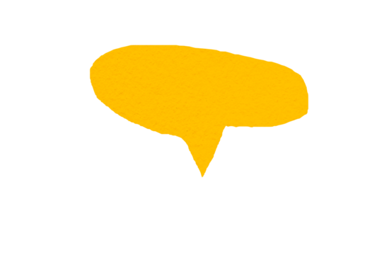 Yellow paper cut into speech bubbles, chat symbol with speech bubbles, cartoon style speech bubbles PNG transparent - Powered by Adobe