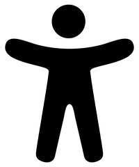 Accessibility symbol as svg vector file - person with transparent background bfsg