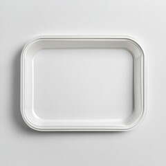 White serving tray rectangle modern minimalist kitchenware food presentation display home decor accessory clean design