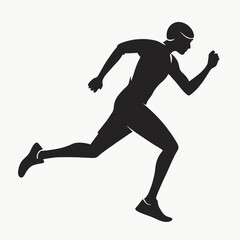 runner silhouette vector