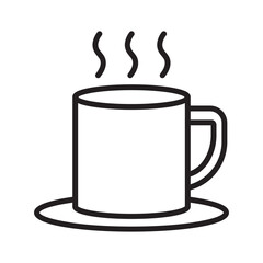 Cup line icon. Hot tea icon. Coffee cup line icon.