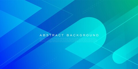 Abstract dynamic gradient blue and green background. Trendy overlap shapes pattern background. Eps10 vector