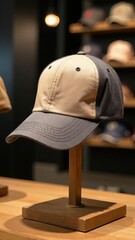 A Sports Fan's Shopping Experience: Baseball Cap and Hoodie Display