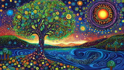 "Optical Illusions in Aboriginal Art: Trees and Rivers"