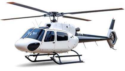 Fototapeta premium Modern white helicopter