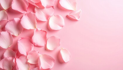 Fototapeta premium Delicate pink rose petals soft background floral arrangement romantic setting close-up perspective nature's beauty