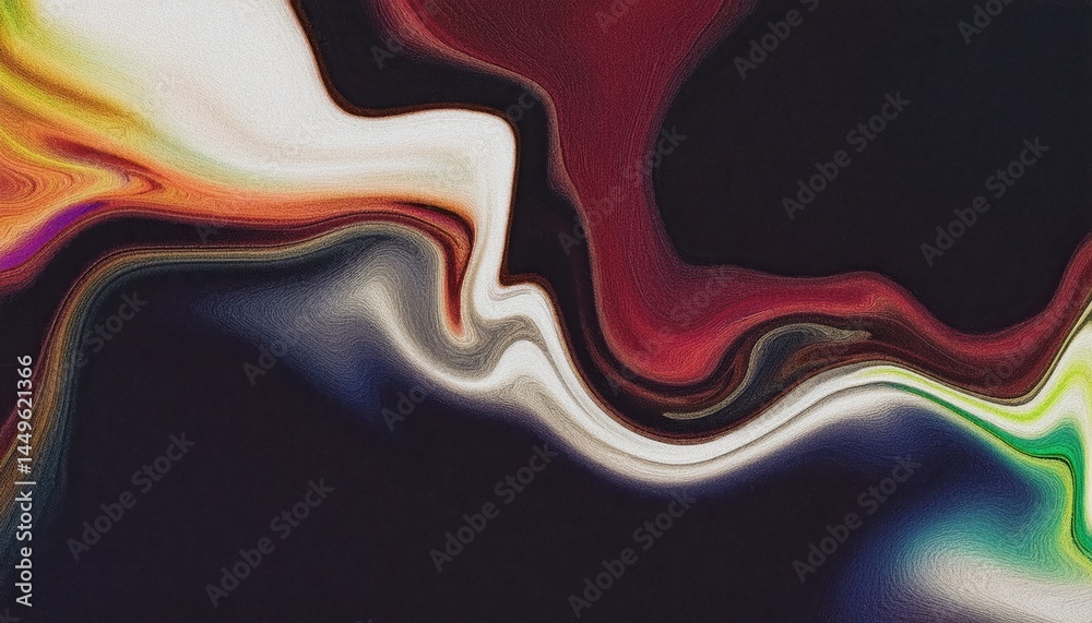 Poster vibrant abstract swirl with dark base and luminous gradients for web design, modern branding, digita