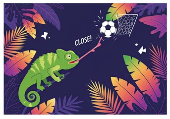 Naklejka premium Dynamic Football Concept for Sports Branding and Game Design