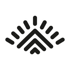 Aztec icon vector set. Aztec symbol illustration sign. Indian symbols.