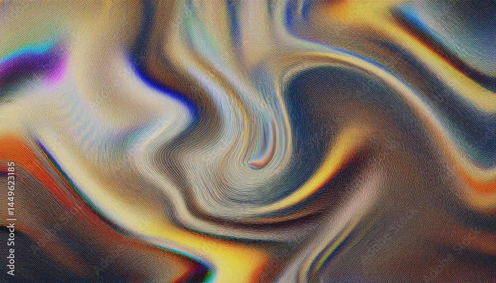 Poster vibrant abstract swirl texture with rainbow gradients and fluid motion for digital art, branding bac