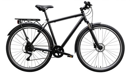 Obraz premium Black bicycle, side view