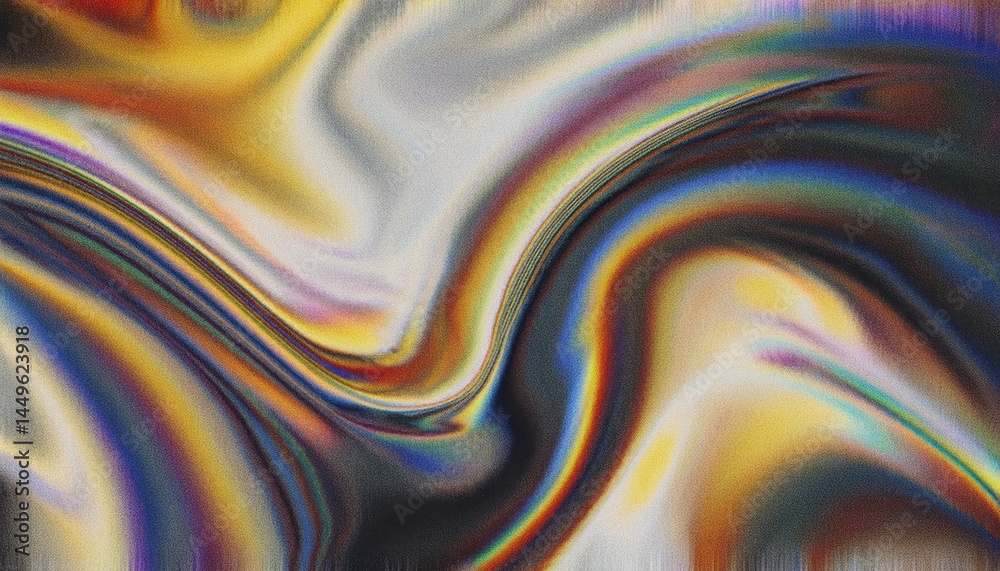 Poster vibrant abstract swirl texture with rainbow gradients and fluid motion for digital art, branding bac