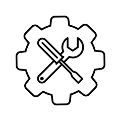 Technical support icon vector. Service station illustration sign. Engineer symbol. Maintenance logo.