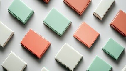 Geometric pattern of small, colorful boxes.