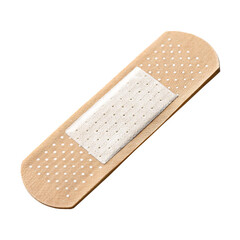 Single Adhesive Bandage for Small Cuts and First Aid Applications Isolated on transparent Background