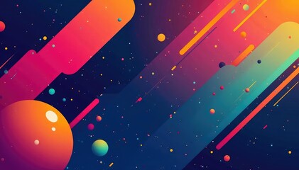 Geometric abstract design with bold lines and vibrant colors, bold, stock photo
