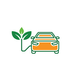 car icon. eco friendly car vector. vector means of transportation. zero emission, green energy, web, technology. Solid design style. template design