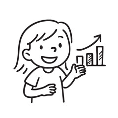 Kids Classroom Presentation Hand Drawn Icon Set Black and White