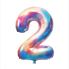 Holographic number two balloon (1)