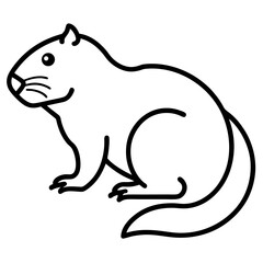 Beaver-symbol vector for print, perfect for shirts, mugs, stickers, and patriotic decor.