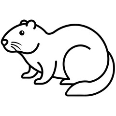 Obraz premium Beaver-symbol vector for print, perfect for shirts, mugs, stickers, and patriotic decor.