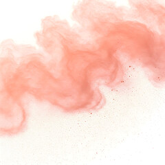 Fototapeta premium elegant peach rose powder explosion with floral tones on white background
