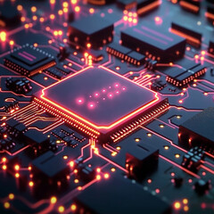 3D render of a modern sensor IC board