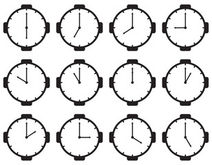 Watch icon vector in simple style for any design