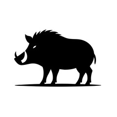 Fototapeta premium Majestic Wild Boar Silhouette: Vector Graphic