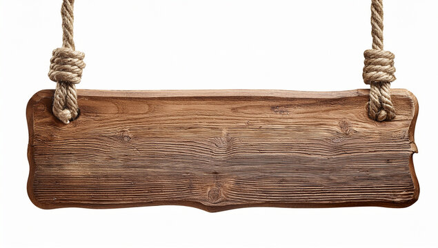 Wooden Sign Hanging with Rope