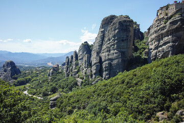 Panoramic view of Meteora Monasteries, Greece